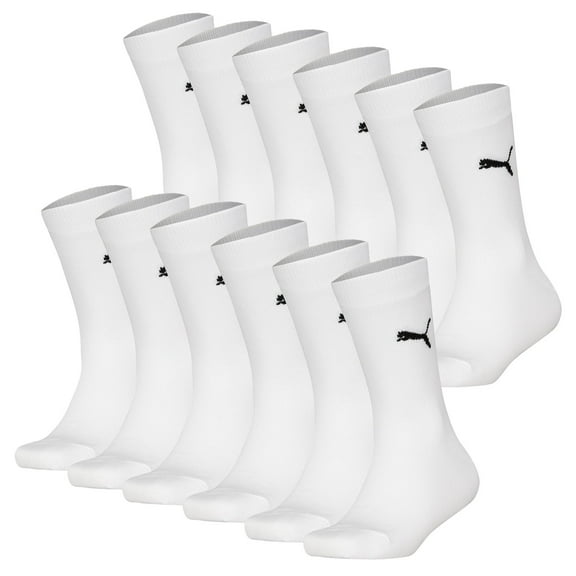 Puma Kids Socks 12-Pack - Easy Rider, Ecom, Solid Colour, Logo White 27-30