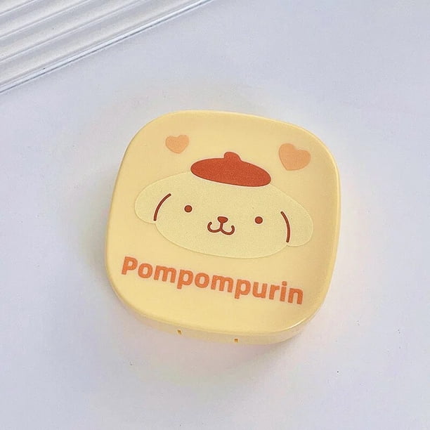Caja de pupila de la serie Sanrio, bonita lente de contacto de dibujos animados, caja de cuidado portátil con espejo