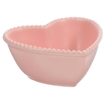 OUNONA Pink Ceramics Dessert Bowl for Home Use Elegant Food Serving Bowl Great for Salad and Snacks 6.5 Inch