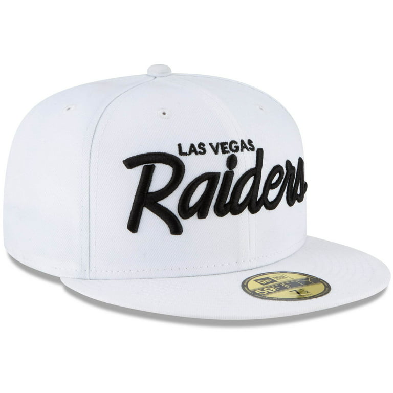 Men's New Era White Las Vegas Raiders Omaha 59FIFTY Fitted Hat 