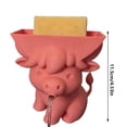 thumbnail image 2 of Cute Highland Cattle Sponge Holder with Drainage - Funny Scrub Sponge Stand for Kitchen Sink Countertop Organizer Gadget, 2 of 8