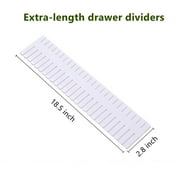 Gemdeck Drawer Divider Adjustable Drawer Dividers Storage Organizers, 8 Packs, White