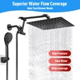 thumbnail image 6 of IUSU 5-Setting High Pressure Shower Head 12 inch Rain Shower Head with Handheld and Hose Black, 6 of 8