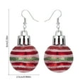 thumbnail image 3 of PuSpu Christmas Ball Pendant Earrings Christmas Ornaments, 3 of 6
