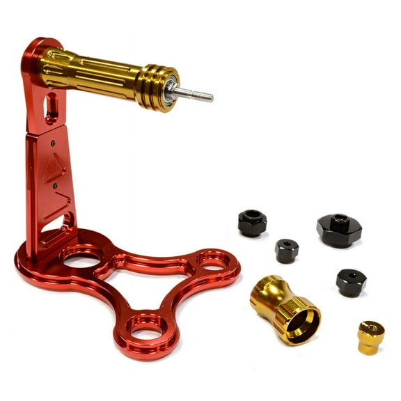 Integy RC Toy Model Hop-ups C25884RED Universal Tire Balancer for 1/5 1/8 & 1/10 Vehicles w/ 12mm 14mm 17mm & 24mm Hex