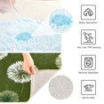 thumbnail image 3 of 2 Piece Bath Mat Set with U-Shaped Toilet Mat and Rectangle Bath Rugs Non Slip Machine Washable Bathroom Mats Green Dandelions Pattern, 3 of 7