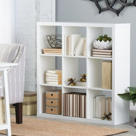 Hudson 9 Cube Bookcase - White - Walmart.com
