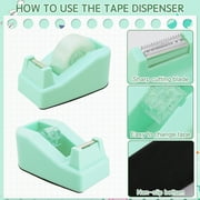 sixwipe 13-in-1 Teal Office Supplies Set & Desk Organizer Kit, Premium Stapler, Tape Dispenser, 1000 Staples, Scissors, Paper/Binder Clips, Ruler, Tabs, Stationery Starter Pack
