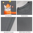 thumbnail image 4 of Coolnut Men's T Shirt Odor Protection Short, Autumn Cute Scarf Cat Mens Short Sleeve Tees, Grey Crew-Neck Casual Tee Shirts, XL, 4 of 6