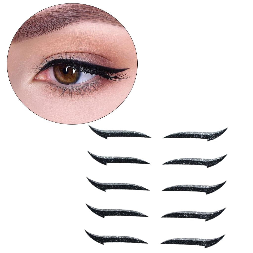 Lazy Fashion Eyeliner Stickers Stencil Makeup Instant Eyeshadow Shiny