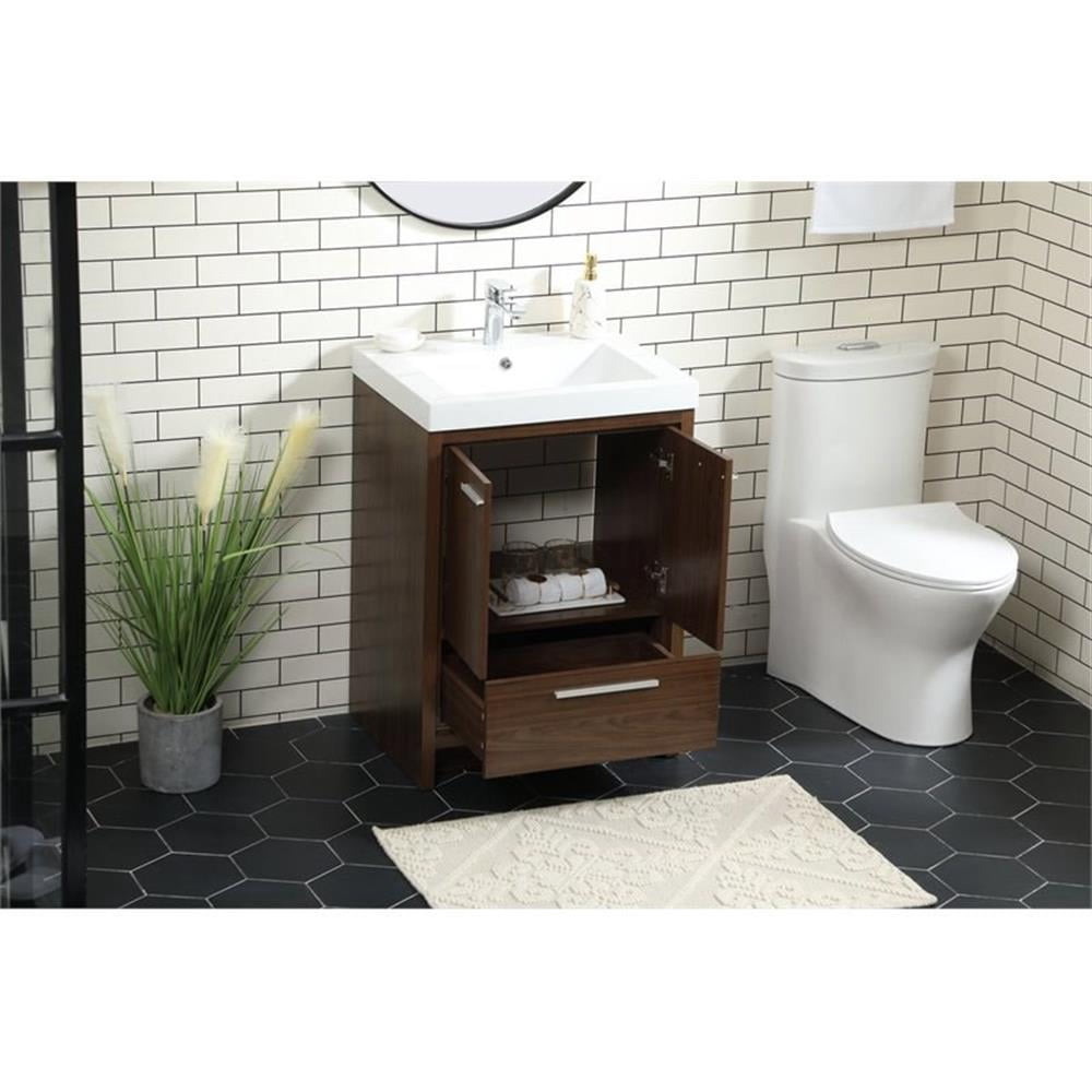 Elegant Kitchen and Bath 24 inch Single bathroom vanity in Walnut