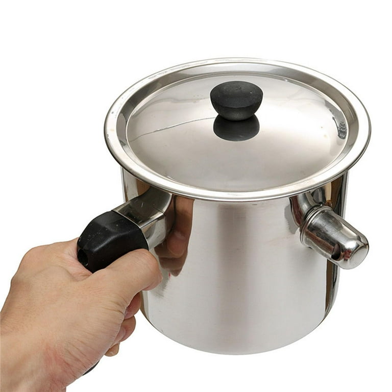 Candle Making Pouring Pot Stainless Steel Double Boilers Dripless Pouring  Heat-Resistant Handle Melter Pot,Candle Making Supplies 17.5x15CM 1.5L