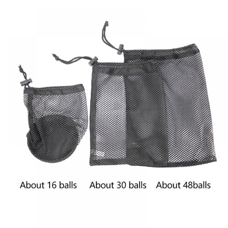 Sports Mesh Bags, Durable Drawstring Bags, Multi-purpose Storage Nets-bags  for Travel & Golf balls, Combination Net Bags Golf Accessories, 3 Pack 