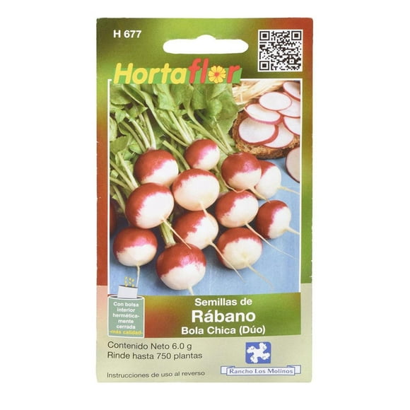 Semillas De Rábano Hortaflor Rojo 6 Gr
