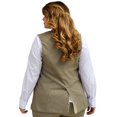 thumbnail image 3 of Chaleco de cuadros con forro talla extra, modelo 2480 (café) multicolor 38 Roman Fashion Chaleco extra 2480, 3 of 5