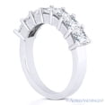 thumbnail image 2 of Square Cut Forever Brilliant Moissanite 7-Stone Wedding Ring in 14k White Gold, 2 of 3
