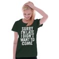 thumbnail image 3 of I Didn't Want to Come Introvert Funny Women's T Shirt Ladies Tee Brisco Brands L, 3 of 6