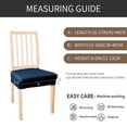 thumbnail image 3 of Y YUNHSOM Waterproof PU Leather Dining Chair Seat Covers, Stable Washable Slipcovers Chair Protectors for Home, Kitchen, Office (Deep Blue,6 Pcs), 3 of 6