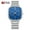 Metal _ silver blue, variant on Elegant Unisex Quartz Watch – Waterproof Square Dial, Slim Casual Design, Date Display Feature