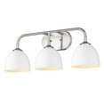 thumbnail image 1 of Golden Lighting 6956-BA3 PW-WHT Zoey 3 Light Bathroom Vanity, Pewter, 1 of 1
