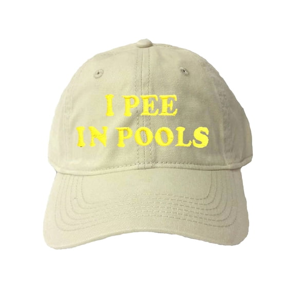 Adult I Pee In Pools Embroidered Deluxe Dad Hat