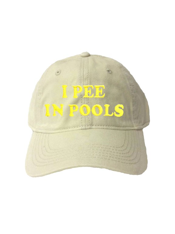 Adult I Pee In Pools Embroidered Deluxe Dad Hat
