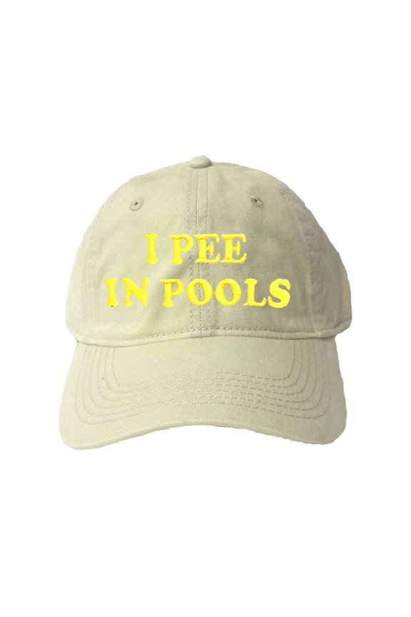 Adult I Pee In Pools Embroidered Deluxe Dad Hat