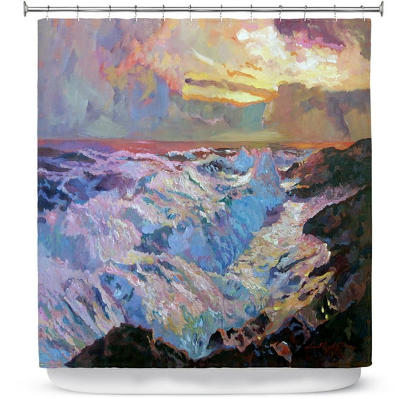 Shower Curtains 70" x 93" from DiaNoche Designs by David Lloyd Glover - Pacific Ocean Blue