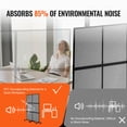 thumbnail image 3 of KFFKFF 2-Panel Freestanding Office Partition, Privacy Divider for Noise Reduction and Space Separation, Dark Grey, 3 of 9