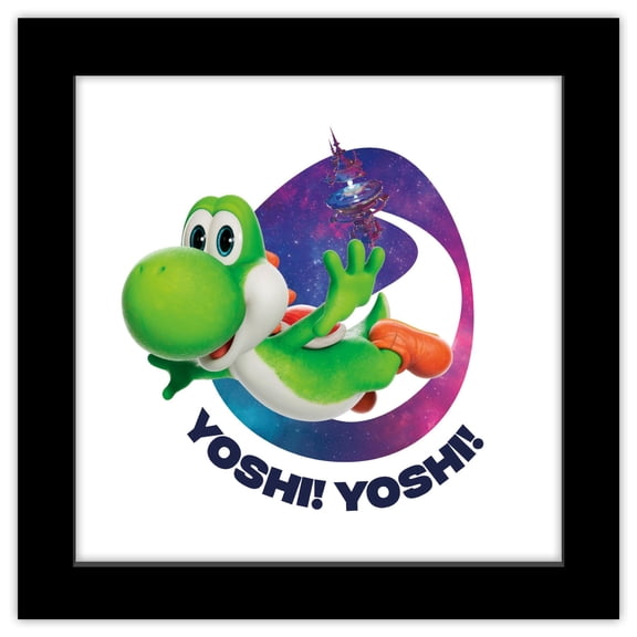 Gallery Pops® Nintendo The Super Mario Galaxy Movie (2026) - Yoshi Yoshi Wall Art, Black Framed Version