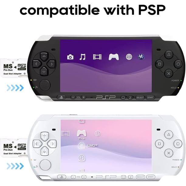 Dual Slot PSP Memory Card Adapter Micro SD/SDHC to Memory Stick