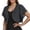 Grey, variant on Ediodpoh Women Fashion Solid Short Sleeve Cropped Open Front Chiffon Cardigan with Scallop Hem Womens Cardigan Grey XL