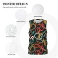 thumbnail image 3 of Xecao Snake And Flower print basketball shirt for both men and women, a unisex basketball jersey perfect for theme parties-Small, 3 of 6