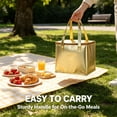 thumbnail image 4 of Insulated Cake Bag | Oimcto Non-Woven Portable Cooler with Zipper, Aluminum Foil Thermal Bag for Cake, Pizza & Catering (35X35X40Cm), 4 of 6