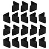 16 Pcs Black Soft PVC Angle Iron Foot L Shaped Edge Leg Cover 30mm x 30mm