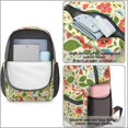 thumbnail image 4 of Pioneer Flower Floral Print Pattern 17" School Backpacks for Teens,Waterproof Oxford Fabric,S-Shape Padded Straps for School,Travel,Hiking,Camping, 4 of 5
