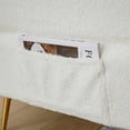 thumbnail image 6 of Aukfa 79" Futon Convertible Sofa Bed, Adjustable Arm, 2 Pillows&Side Pocket, Teddy Fleece, White, 6 of 10