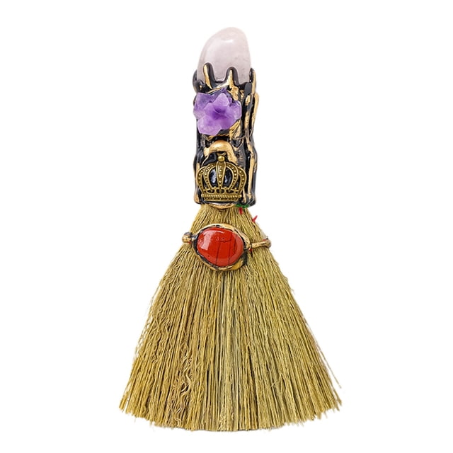 Juguetes de piscina, juguetes para bebés, juguetes para niños pequeños, brujas de cristal decorativas, brujas curativas de Halloween, brujas decorativas, brujería pagana, escoba de bruja