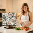 thumbnail image 4 of ZIATUBLES Peony Flower Print Juicer Processor Dust Cover Stain Resistant Kitchen Appliance Protective Case Washable Counter Decor Accessories, 17 "W x 11 "D x 15 "H, 4 of 7