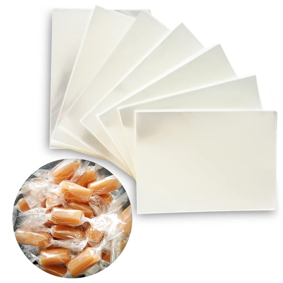 Clear Candy Wrappers for Caramels (600 Pcs, SMALL 2.5 x 3.5 inches) - Natural Clear Cellophane Candy Wrappers - Caramel Wrappers - Candy Wrapping Paper - Chocolate Wrappers - Lollipop Wrappers