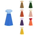 thumbnail image 1 of NJDVHB Robe d'Été pour Tout-Petit, Robe de Plage pour Fille Tout-Petit, Robe de Fête pour Filles, Robe Longue Décontractée Unie à Manches Courtes avec Poche Extensible, Rouge, 130, 1 of 5