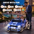 thumbnail image 3 of Dodge Electric Ride on Cars for Kids, 24V Licensed Dodge Durango Powered Ride on Toy with Parent Remote Control, Electric Car Vehicle for Boys 3-6 w/Music Player/LED Light/Safety Belt, Blue, 3 of 12