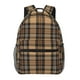 thumbnail image 1 of Balery khaki coffee plaid Mochila Escolar Impresa, Mochila Ligera para Viajes Casual, Mochila Duradera y Cómoda Multifuncional, Mochila para Laptop-One Size, 1 of 5