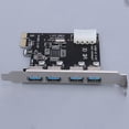 thumbnail image 2 of PCI-E USB 3.0 Hub Adapter Expansion Card 4 USB Port w/4PIN Power Supply Port, 2 of 5