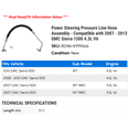 thumbnail image 2 of Power Steering Pressure Line Hose Assembly - Compatible with 2007 - 2013 GMC Sierra 1500 4.3L V6 2008 2009 2010 2011 2012, 2 of 2