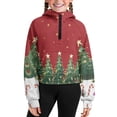 thumbnail image 5 of Chririnla Christmas Trees Quarter Zip Up sweatshirt for kids with Pocket Girls Half Zipper Sweatshirt kids Half Zipper Sweatshirts Size 5-6, 5 of 7