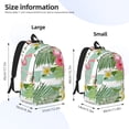 thumbnail image 4 of Balery Tropical Flamingo Vintage Canvas Backpack for Men and Women - Large Capacity, Durable Travel Laptop Bag for School, Work, Hiking, and Outdoor Activities, 4 of 7