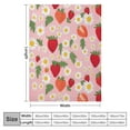 thumbnail image 4 of WERPE Strawberry Blanket, Flower Strawberries Blankets, Gift for Girls Strawberry Lover,  Soft Lightweight Plush Throw Blanket for Couch Bed Sofa Decoration White, 4 of 6