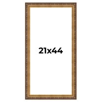 21x44 Frame Vintage Gold Solid Wood Picture Frame | 2.5 Inch Moulding Width | Ornate Bronze Museo