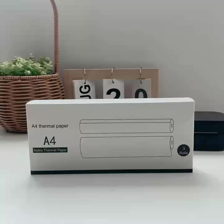 A4 Quick-Dry Thermal Paper for Portable Printer, Thicker Brighter And The Font Is Clearer to Make The Printing Quality Better, 3/6 Rolls, Multipurpose Thermal Paper for Thermal Printer